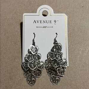 Avenue 9 Silver Heart Earrings
